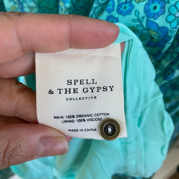 Spell Sundown Boho Dress Turquoise - Picture 7 of 9